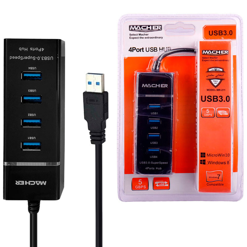 USB TO USB HUB MACHER هاب USB to USB برند - تصویر 1